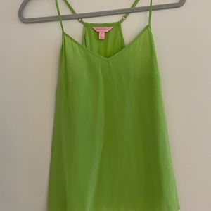 Green Lilly Pulitzer Silk Tank